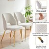 NicBex Velvet Dining Chairs Set of 4,Modern Armless Upholstered Kitchen Chair with Hollow Back and Metal Legs for Dining Room,Kitchen - 4 of 4