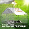 Large Chicken Coop, Metal Chicken Run for Yard with Waterproof and Anti-Uv Cover, Walk in Fence Cage for Outdoor Farm Use - 2 of 4