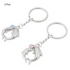 Unique Bargains Lovers Dolphin Pendant Silver Tone Key Chain Keyring 2pcs - 2 of 4