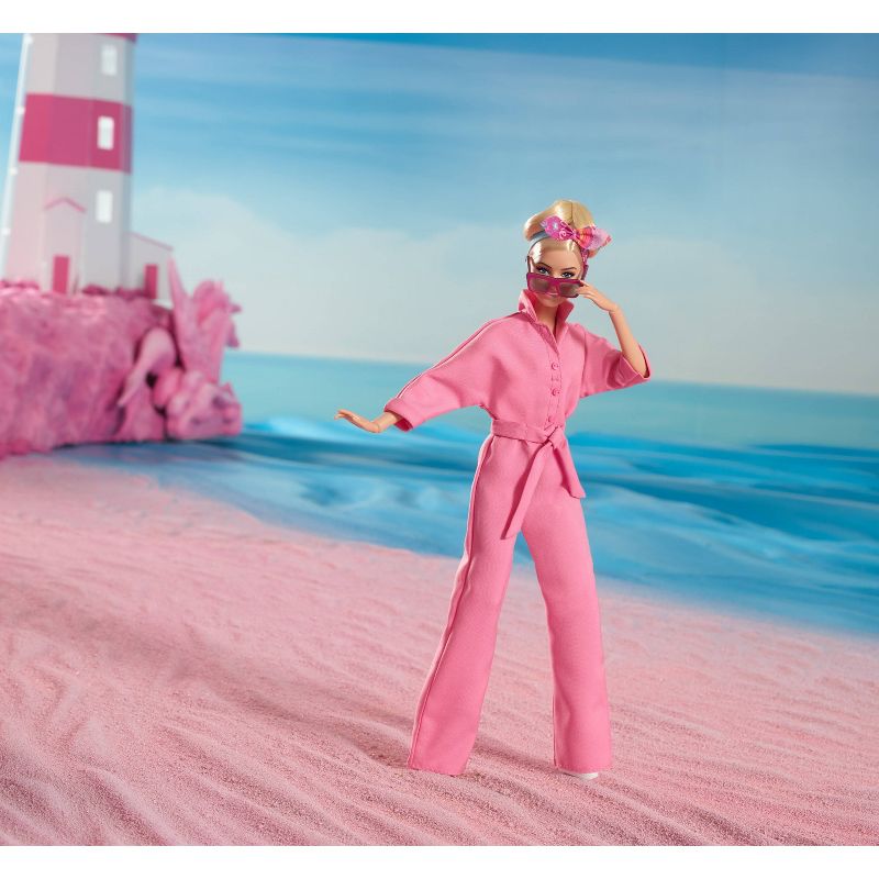 Barbie The Movie Collectible Doll Margot Robbie as Barbie in Pink Power Jumpsuit (Target Exclusive), 6 of 11