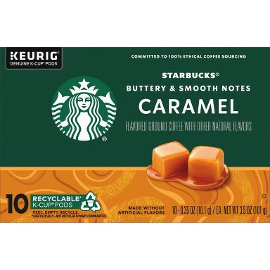 Starbucks Caramel Light Roast Keurig K-Cup Coffee Pods - 10ct