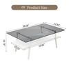 VYNXARIA Coffee Table and End tables Set of 3, Tempered Glass Table with MDF layer, Modern Tables for Living Room - 4 of 4