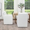 KINWELL 25" Performance Fabric Upholstered Rolling Dining Armchair, Set of 2 - 2 of 4
