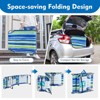 Tangkula Patio Lounge Chair Folding Beach Tanning Chair with Face Hole Outdoor Sunbathing Chair w/ Adjustable Backrest Blue & Green - 3 of 4