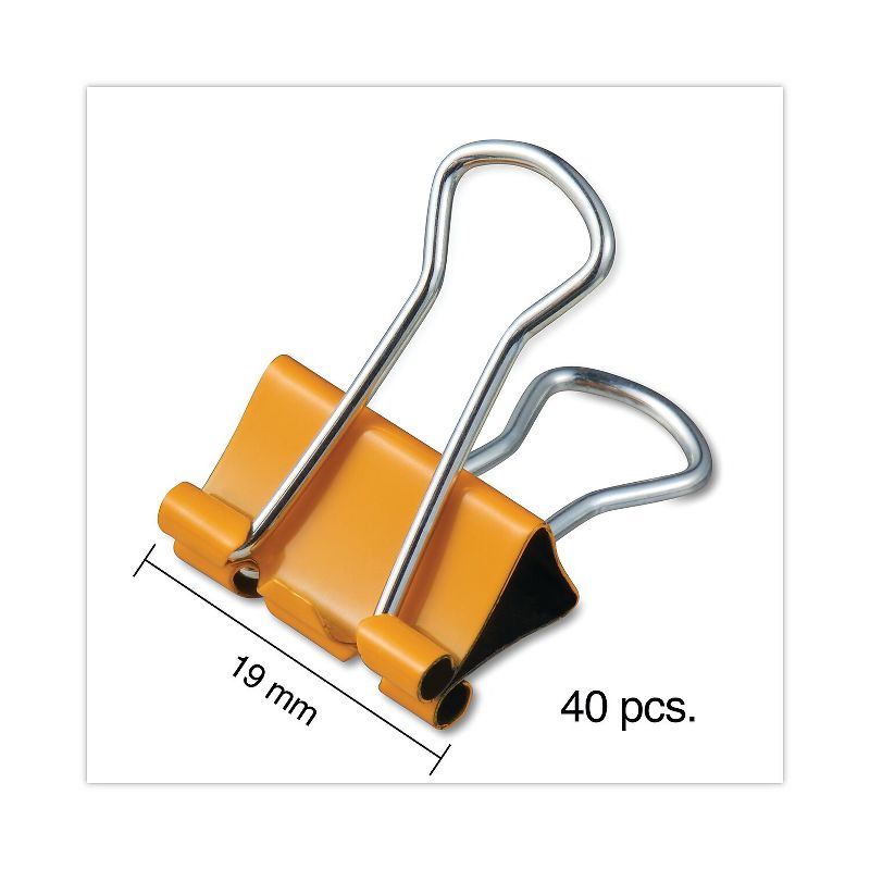 UNIVERSAL Small Binder Clips 3/8" Capacity 3/4" Wide Assorted Colors 40/Pack 31028, 4 of 7