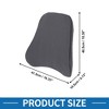 Unique Bargains Memory Foam Car Lumbar Support Cushion Washable with Tie - 4 of 4
