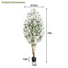 4FT-7FT Faux Olive Tree with Green Leaves and Big Fruits for Indoor and Outdoor - 2 of 4