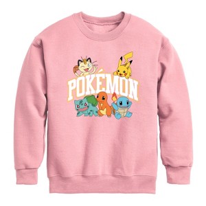 Boys' - Pokémon - Pokémon Athletic Logo Graphic Long Sleeve Fleece Sweatshirt - 1 of 4