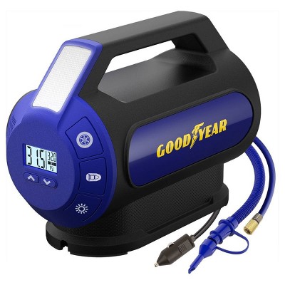 Goodyear Dual Flow 6min Flat to Full Tire Inflator and Air Compressor with Digital Display