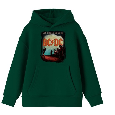 Acdc Let There Be Rock Poster Youth Forest Green Hoodie S Target