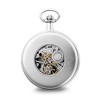 Black Bow Jewelry Charles Hubert Gold Finish Brass 2-tone Skeleton Dial Pocket Watch - 3 of 4