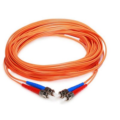 Monoprice Fiber Optic Cable - 10 Meter - Orange | ST to ST, OM1, 62.5/125 Type, Multi Mode, Duplex