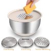 Itopfox Stainless Steel Mixing Bowls with Airtight Lids Graters & Non-Slip Bottoms, Nesting Bowls for Mixing, Serving & Food Prep, Kitchen Essentials - 3 of 4
