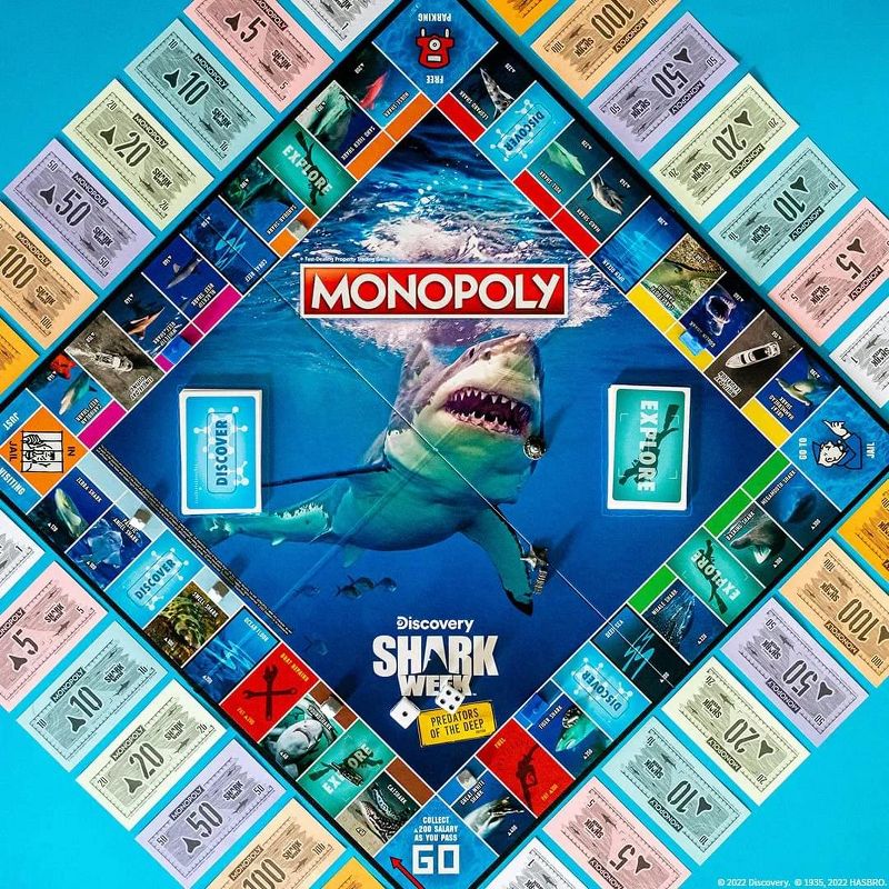 USAopoly Shark Week Monopoly Board Game, 2 of 5