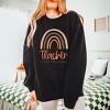 Simply Sage Market Teacher Livin' The Dream Rainbow Lightweight Garment Dyed Sweatshirt - 3 of 4