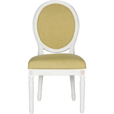 Holloway 19'' Spring Green and Cream Linen Upholstered Side Chair Set