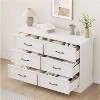 Nasitip Farmhouse 6 Drawer Dresser, 47" Wide 6 Chest of Drawers Storage with Sturdy Foundation, Wooden TV Stand for Home - 2 of 4