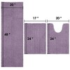 BAGOKIE 3 Piece Chenille Bathroom Rug Set - 2 of 4