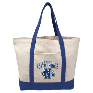 University Of North Georgia Primary Logo Canvas Tote Bag With External Pocket, Reusable Shoulder Bag for Shopping, School, Beach - 1 of 4