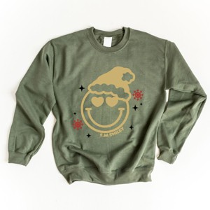 S.W.Smiley Christmas Heart Eyes - Women's Graphic Sweatshirt - 1 of 4