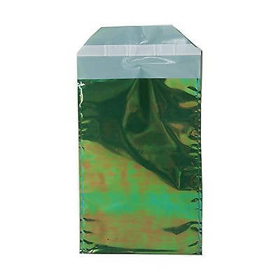 JAM Paper 5.25x8 Open End Foil Envelopes w/Self-Adhesive Closure Green Metallic 1323270