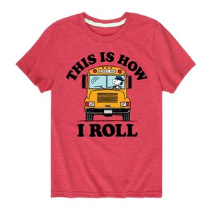 Boys' - Peanuts - This Is How I Roll Short Sleeve Graphic T-Shirt - 1 of 4