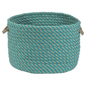 Colonial Mills Cabana Basket - Teal 15"x15"x12"  100% Polypropylene Round - 1 of 1
