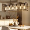DORESshop 6-Light Brown/Oil Rubbed Bronze Farmhouse Chandelier, Large Industrial Kitchen Island Pendant Light for Dining Room - 3 of 4