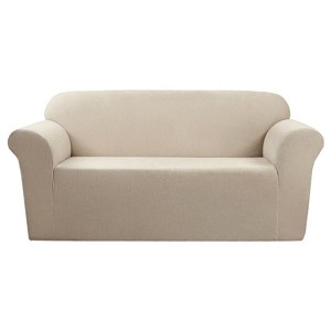 Ultimate Stretch Chenille Loveseat Slipcover Natural - Sure Fit