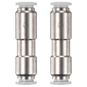 Unique Bargains Nickel Plated Brass Push To Connect One Way Quick Release Check Valve 2 Pcs - 1 of 4