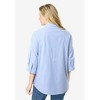 Woman Within Plus Size Perfect Three Quarter Sleeve Shirt - 3 of 4