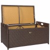 Barton Outdoor 60 Gallons Deck Box Cushion Seat Patio Storage Bench Shed, Beige - 4 of 4