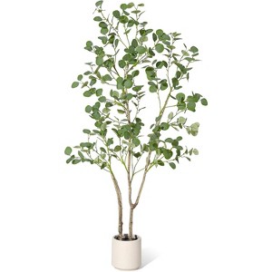 Garvee Artificial You Shu Plant, Lifelike Green Leaves, Modern Indoor Outdoor Decor, Easy Assembly - 1 of 4