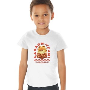 Toddler Boys' Garfield Movie Lasagnyeah T-Shirt (Large) For Youth Toddlers White - 1 of 4