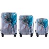 Multi-color Design ABS Hard Shell Lightweight with 360° Dual Spinning Wheels & Combo Lock – Includes 28", 24", 20" 3-Piece Luggage Set - Meteor - 2 of 4