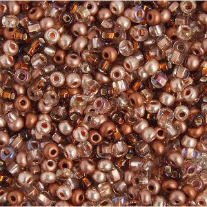 John Bead Czech Glass Seed Beads 6/0 (500g) Copper Mega Mix - 1 of 2