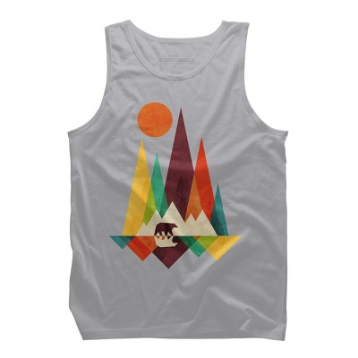 Men's Design By Humans Mountain Bear By radiomode Tank Top