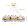 31.5" Luxury Dimmable Round K9 Crystal Ceiling Light Modern Chandeliers - 3 of 4
