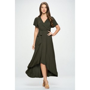 WEST K Women's Georgia Faux Wrap Dress with High-Low Hem and Tie Waist - 1 of 3