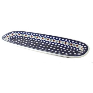 Blue Rose Polish Pottery 1430 Zaklady Large Bread Platter - 1 of 1