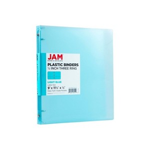 JAM PAPER 1/2" 3-Ring Binder Light Blue (PB75237LB) - 1 of 2