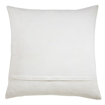 Red Plaid Poinsettia Down Filled Holiday Pillow, 20" Square