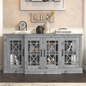 Galano Isadora Wood 60.4 in. 4 Door Wide Sideboard with Adjustable Shelves - 1 of 4