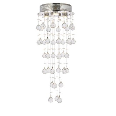 Elegant Lighting Galaxy 3 light Chrome Flush Mount Clear Royal Cut Crystal