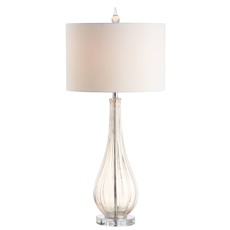 32.75&#34; Glass/Crystal Dew Drop Table Lamp (Includes LED Light Bulb) Beige - JONATHAN Y, 1 of 7