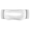 Black Bow Jewelry 7mm or 8mm 14K White Gold Lightweight Domed Comfort Fit Band - 2 of 4
