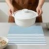 REGALWOVEN Placemats Set of 6 Plastic Placemats for Kitchen Dining Table Decor Table Placemats Wipeable Table Mat with Stripe Pattern - 4 of 4