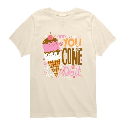 Toddler Boys' Instant Message You Cone Do It Toddler Short Sleeve Graphic T-Shirt - Cream
