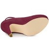Allegra K Women's Back to College Round Toe Stiletto Heel Ankle Strap Pumps - 4 of 4