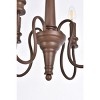 Elegant Lighting Flynx 4 lights pendant in weathered oak - 4 of 4